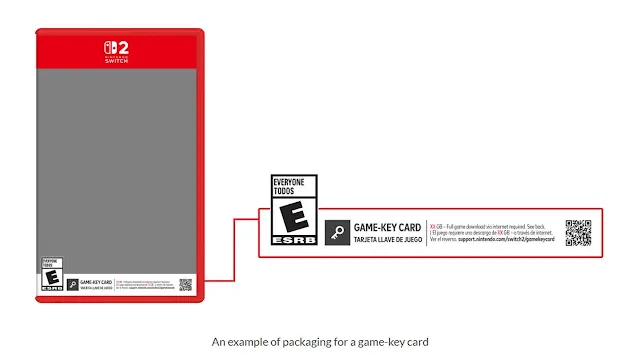 Exemplo da embalagem de um cartão de acesso de jogo (imagem da Nintendo)