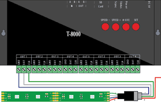 WS2821  pixel LED T-8000 Wiring Diagram