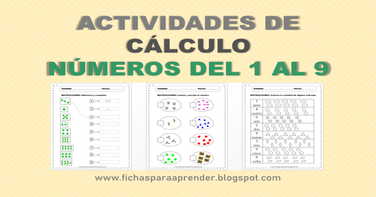 Actividades para aprender los números