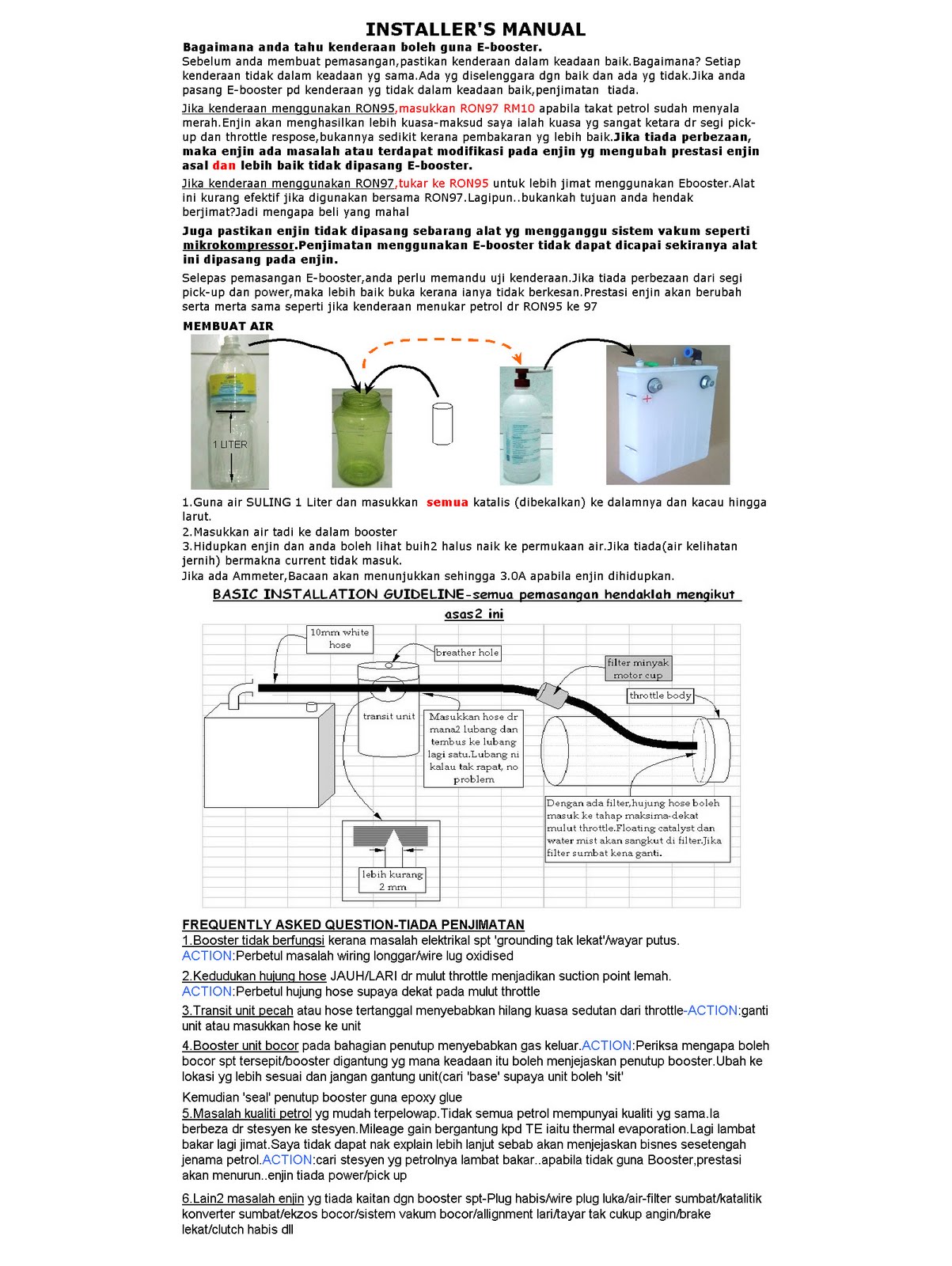 E-Booster : Sistem Penjimatan Bahan Api