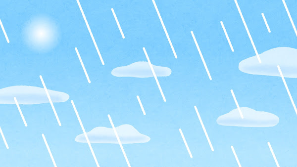 天気雨のイラスト（背景素材）
