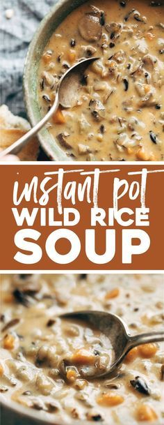 Instant Pot Creamy Mushroom Wild Rice Soup Recipes
