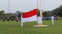 Kapolres Tubaba Ikuti Upacara Pengibaran Bendera Merah Putih pada Peringatan HUT Kemerdekaan RI ke-75