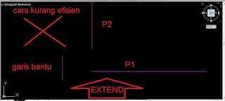 Cara menghubungkan garis sudut di Autocad