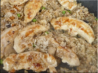 chicken with mushroom fried rice