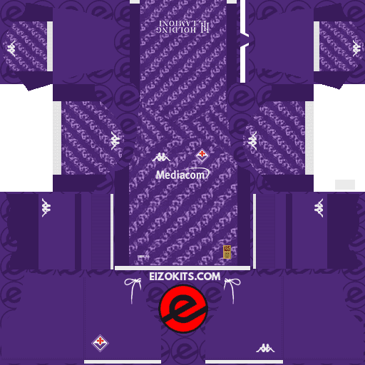 Fiorentina 2023-2024 Kits Released By Kappa - Dream League Soccer Kits (Home)