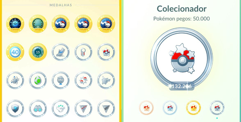 Tela de Colecionador - Pokémon GO