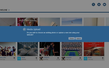upload foto Instagram Windows 8