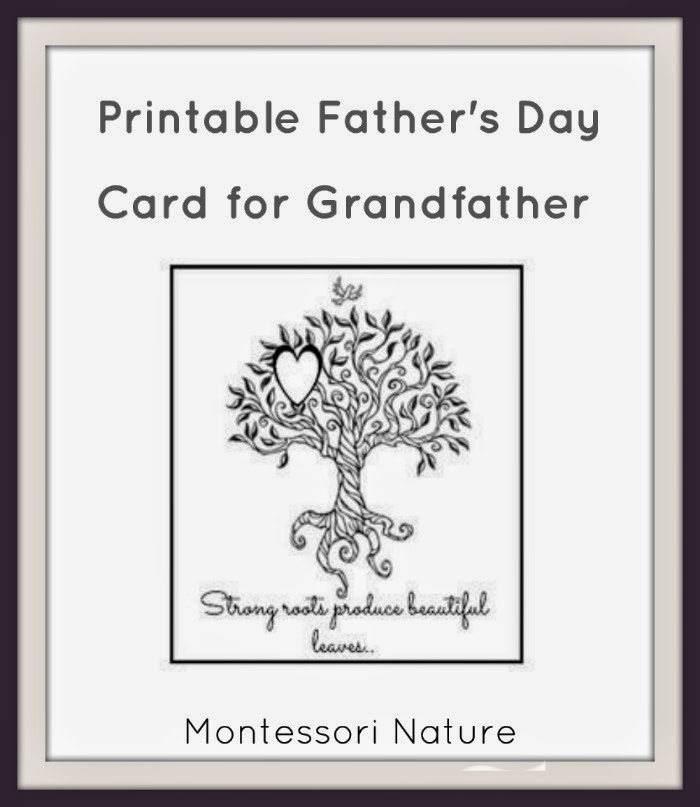 Download Printable Father S Day Card For Grandfather Klp Linky Party Montessori Nature S Smile