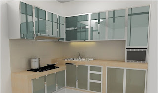 Aluminum Glass Kitchen Set