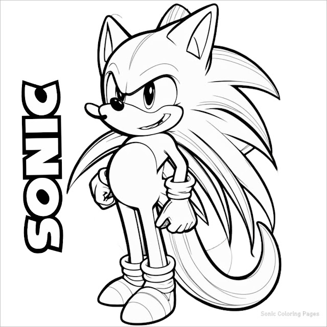Sonic, coloring, pages, Sonic characters, Sonic friends, metal sonic, dark sonic