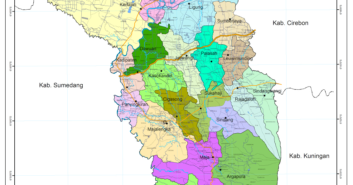 Peta Kota Peta Kabupaten Majalengka