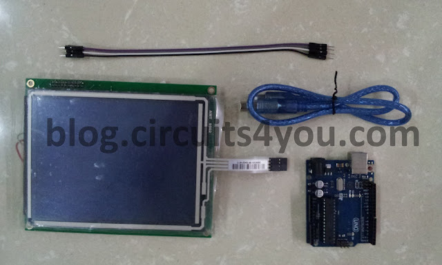 4 wire touch screen interfacing components required