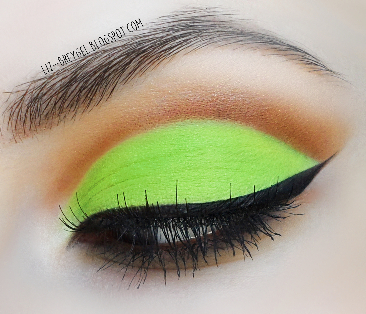 Neon Green Eye Makeup Step By Step Tutorial