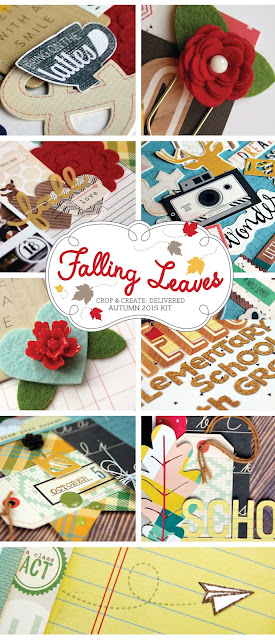 "Falling Leaves" #scrapbookingkit from Scrapbook & Cards Today Magazine. Available to purchase here: http://www.scrapbookandcards.com/crop-create-delivered-kits