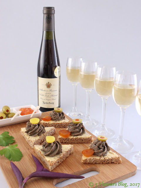 Chicken Liver & Port Reduction Pâté on Toast, With Noble Late Harvest Wine