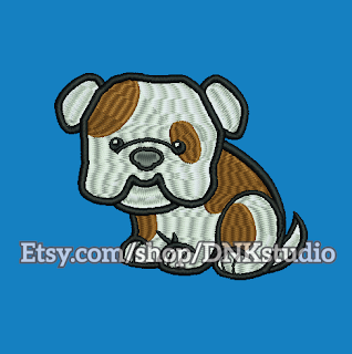 Dog Pitbull Embroidery Design