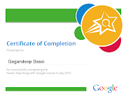 Message from Google: Congratulations! Here is the certificate you earned . (gagan bassi google certification)