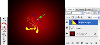 Teknik Mewarnai Brush dengan Gradient Tool