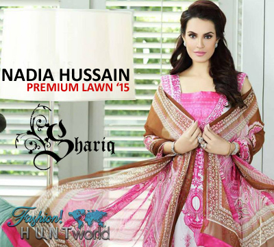 Nadia Hussain Premium Lawn 2015 Collection By Shariq Textile