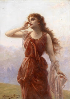 Edouard Bisson Молодая женщина в красном