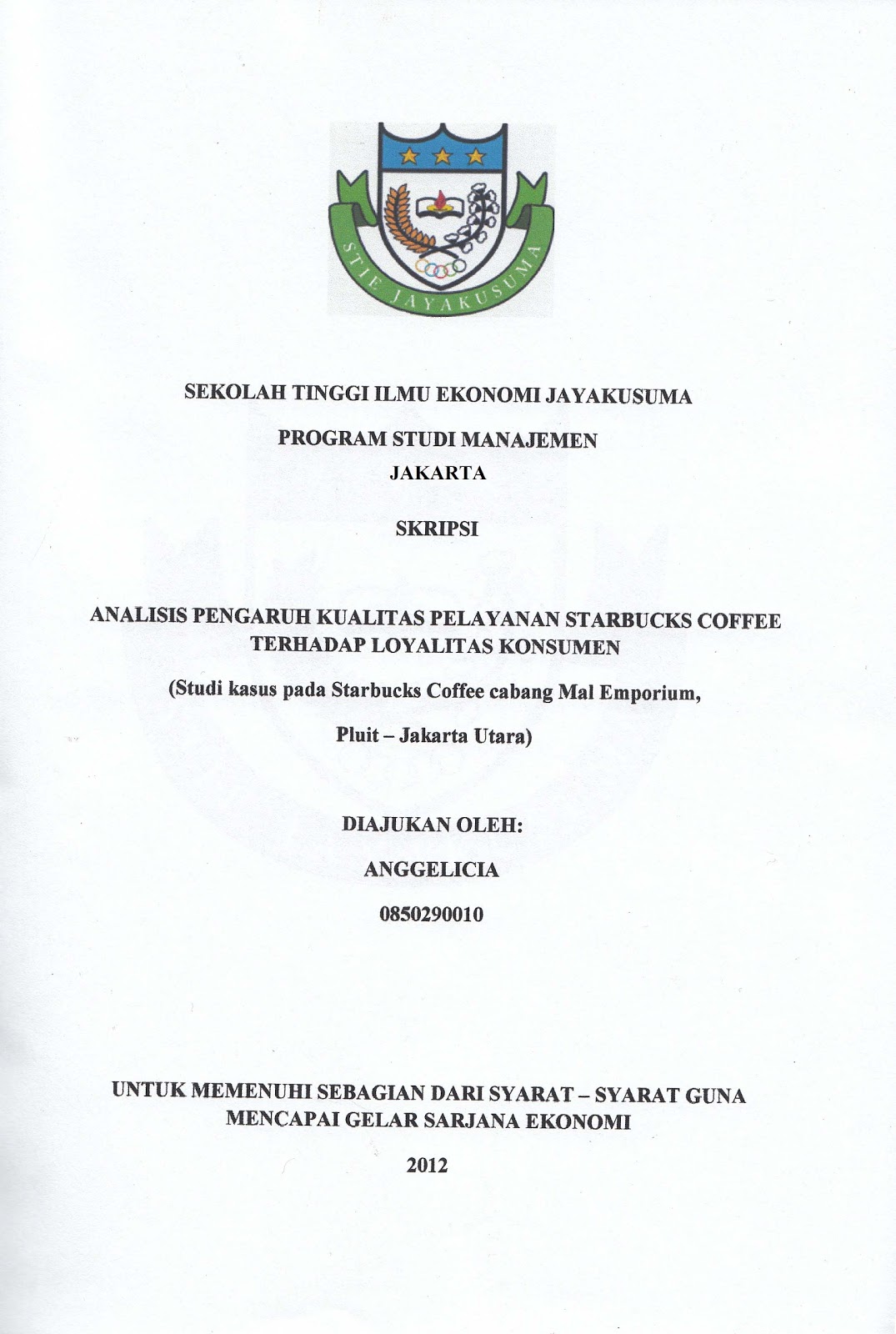 Contoh Cover Proposal Skripsi Pendidikan - Fontoh