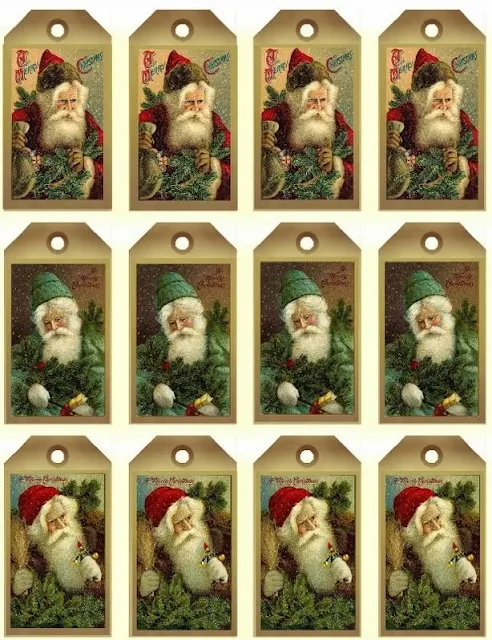 Retro Christmas Tags and Labels in Different Styles. 
