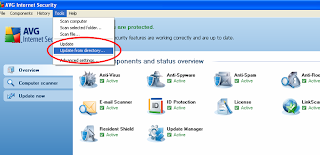 how to update AVG antivirus without internet connection