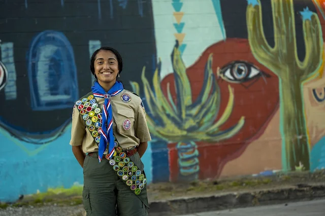 In 2021, nearly 1,000 young women from across the country took their place in history as the first female Eagle Scouts after Boy Scouts of America began accepting girls in 2019. Credit: Boy Scouts of America