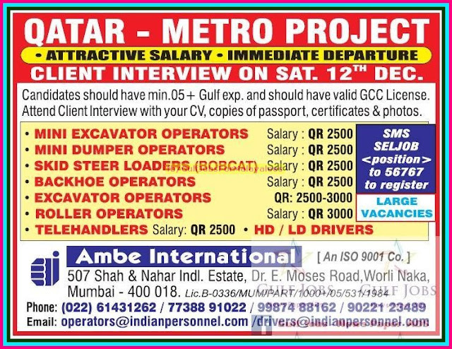 Qatar Metro Project Job Vacancies