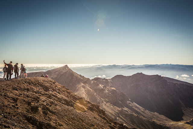 Selfies on high Tongariro crossing