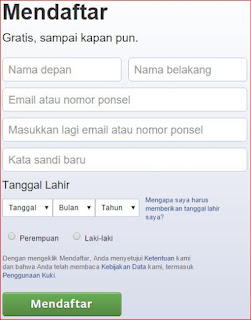 Cara Mendaftar Facebook | Buat Akun Facebook Baru Gratis Bahasa Indonesia
