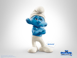 Smurf Grouchy Wallpaper