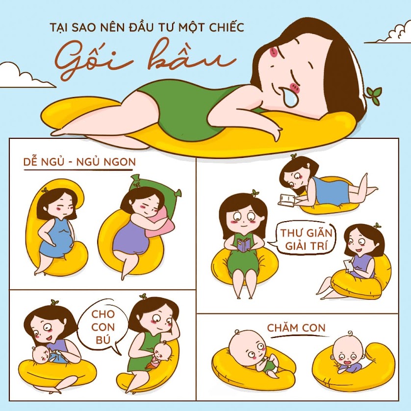 [A159] Nên mua gối bầu nào tốt cho mẹ bầu: Gối bầu Đậu Khuyết