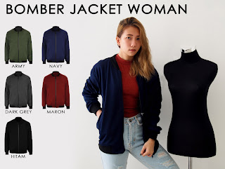 KONVEKSI JAKET WANITA MODEL BOMBER