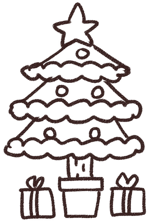 クリスマスツリーのイラスト ゆるかわいい無料イラスト素材集 クリスマスツリーのイラスト ゆるかわいい無料イラスト素材集
