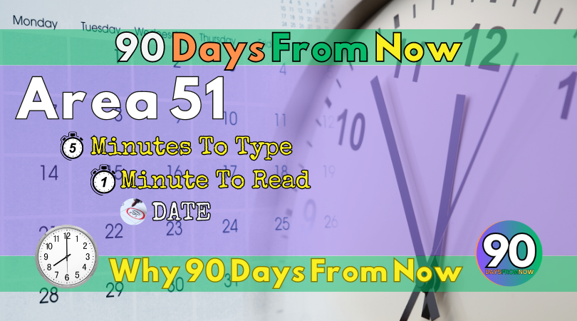 Why 90 days from now