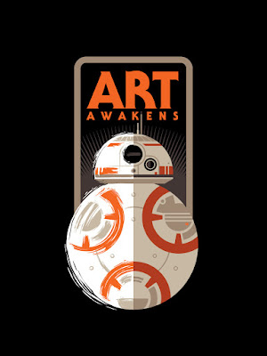 Lucasfilm, HP & Gallery 1988 presents Star Wars: The Force Awakens “Art Awakens” Group Art Show Logo by Tom Whalen