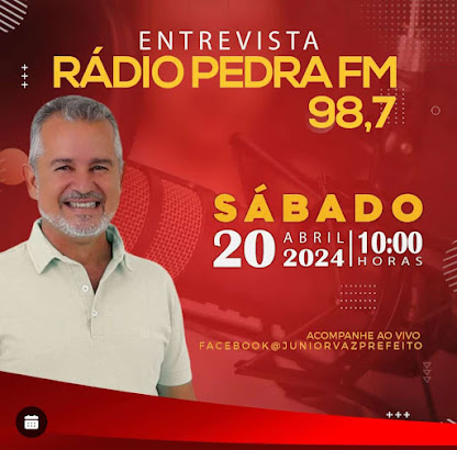 PEDRA: Prefeito Júnior Vaz levará novos planos e novos desafios em Entrevista na Rádio PEDRA FM 98.7