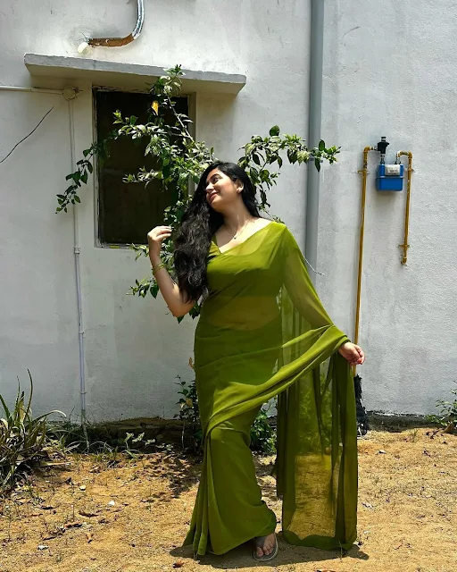 Kanduri Sudha Stuns in Green Saree