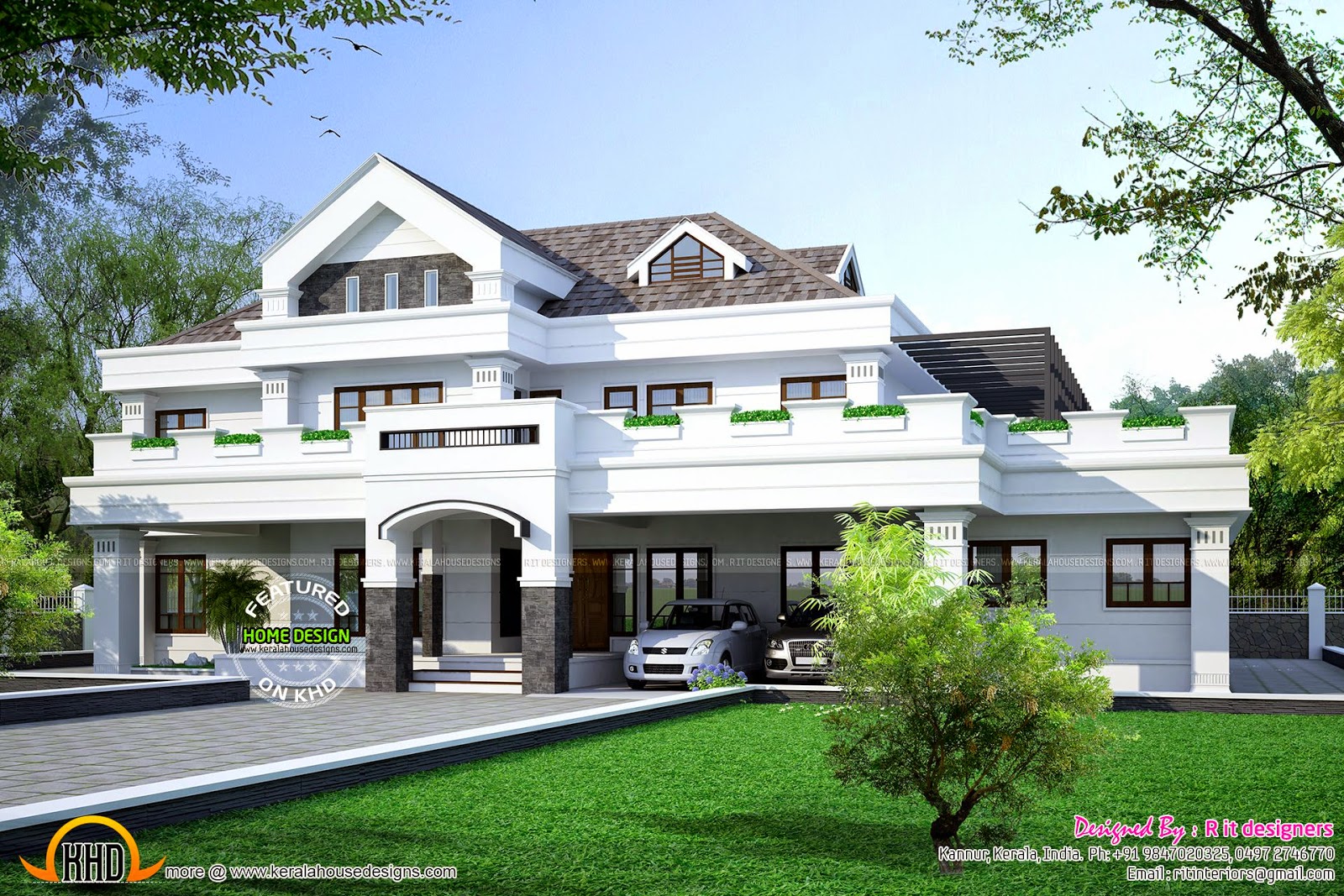 5649 sq ft 5 bhk house  exterior Kerala  home  design and 