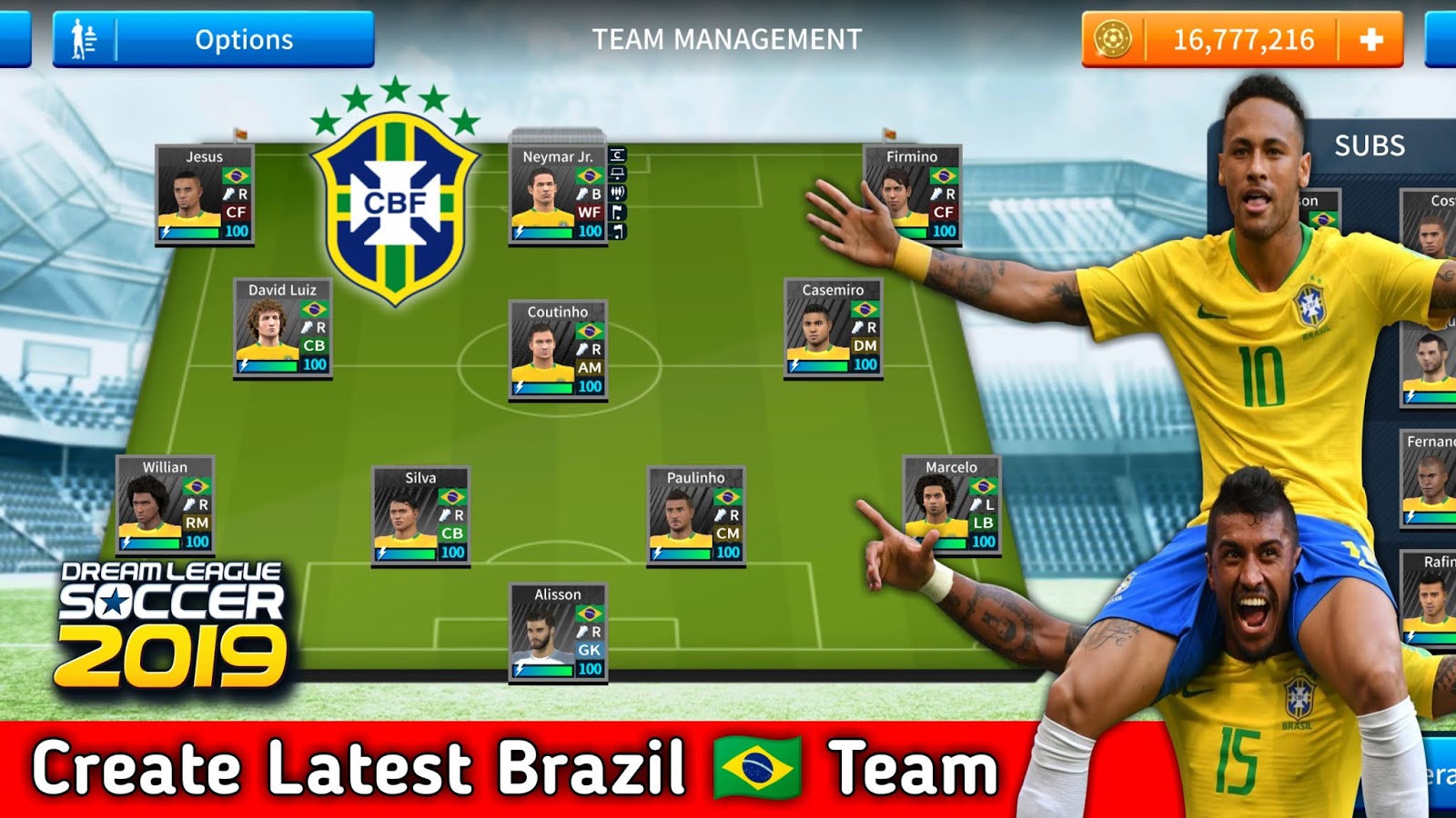 How To Create Brazil Team In Dream League Soccer