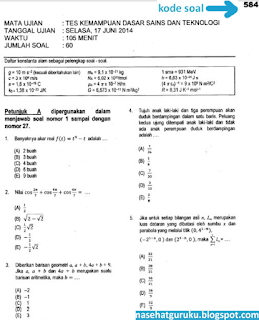 Soal SBMPTN saintek