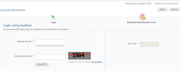 How To Lock Aadhar Card Biometric