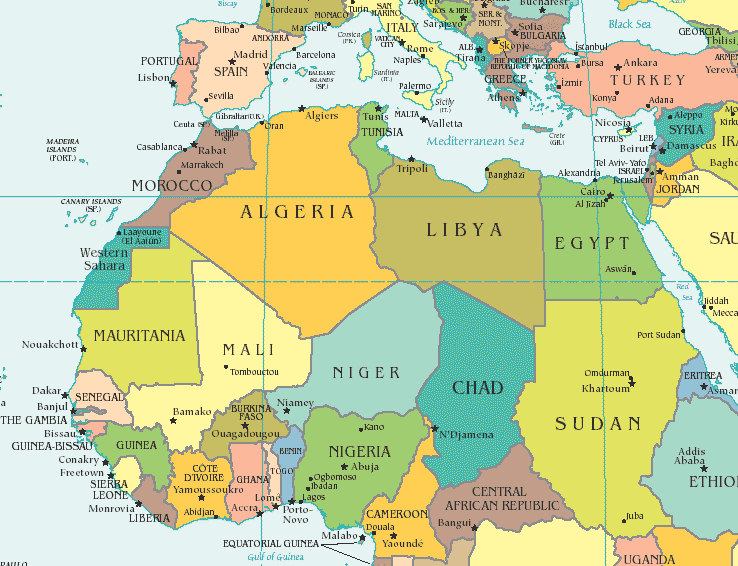 world atlas map of africa. world atlas map of africa.