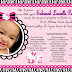 Hello Kitty Invitation for Christening and 1st Birthday