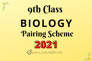 9th Class Biology Pairing Scheme 2020-2021