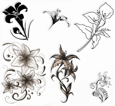 tatuaże wzory lilie