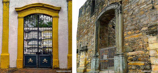 Portões do Cemitério do Carmo e da Igreja do Rosário, em Sabará