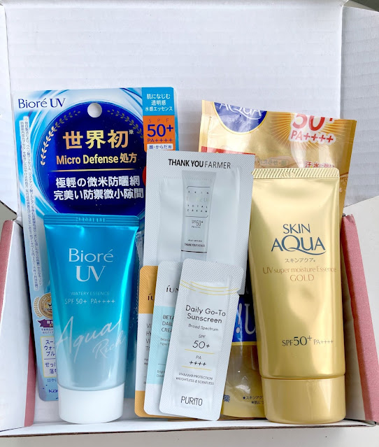 Bioré UV Aqua Rich Watery Essence Sunscreen SPF50 PA ++++  Rohto Mentholatum Skin Aqua UV Super Moisture Essence Gold SPF 50+ PA++++ Sunscreen Review Swatch Swatches